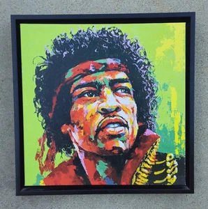 PINTURA LIENZO ACRÍLICO ARTE POP JIMI HENDRIX - 17X17 - MUY BUEN ESTADO - Imagen 1 de 6