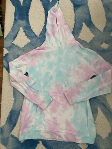 TG Love Tie Dye Girls Hoodie Size 12 Never Worn Runs Large - Picture 1 of 3