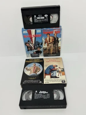 Comedy VHS Lot Adam Sandler Farley Spade Dumb Dumber Tommy Boy 6 Movies Foto 1 de 4