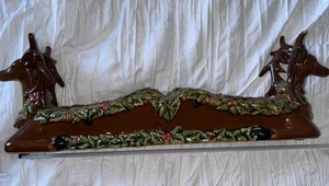 Stupendo Cervo Seduto Vintage in Ceramica Dipinto a Mano Decorazione Natalizia - Foto 1 di 11