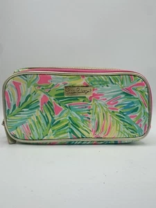 Lilly Pulitzer Kosmetiktasche, Tropical Storm, Neu ohne Etikett (061181) Floral Rosa Grün - Bild 1 von 11