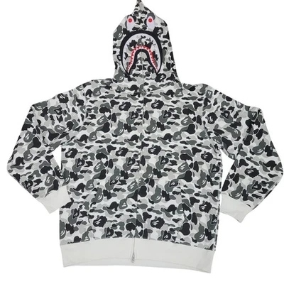 Sudadera con capucha completa nueva con etiquetas A Bathing Ape Classics 2008 Kyoto City camuflaje tiburón talla XXL 2XL  Foto 1 de 4