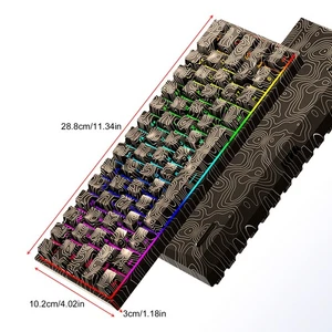 LED Wired Mechanical Keyboard 61 Keys Hot-Swap Gaming Keyboard Black UK5 - Afbeelding 1 van 14