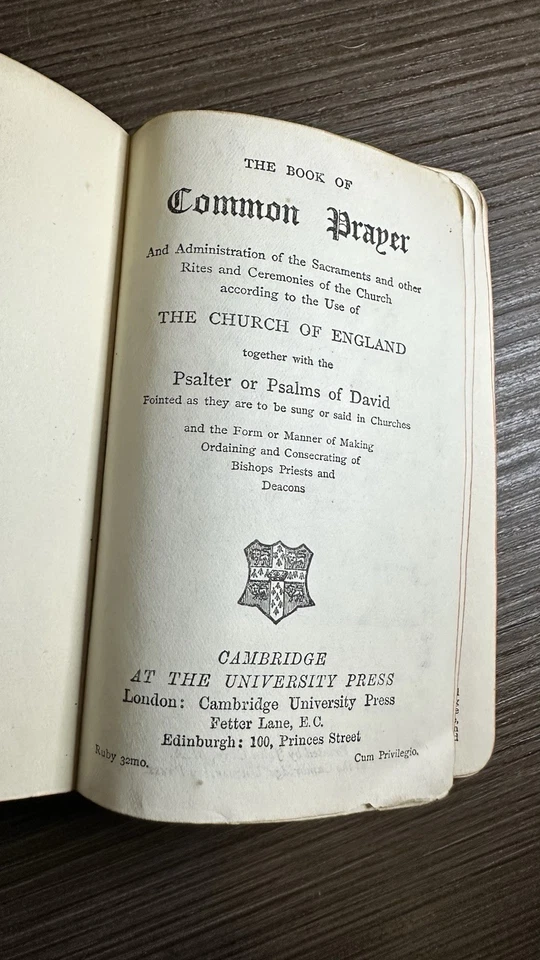 1915 Book of Common Prayer + Hymns Ancient & Modern – Celluloid Cover Cambridge - Image 1 of 4