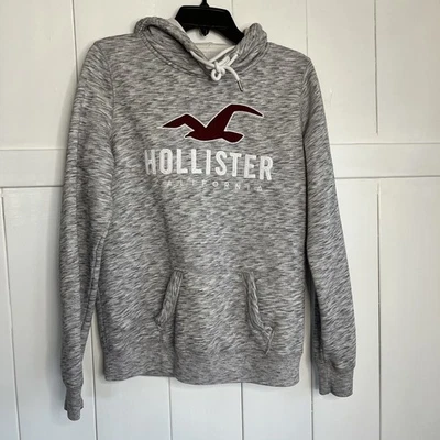 Sudadera con Capucha Hollister Mujer M Gris Pullover con Bolsillo - ¡Suave y Cálida! Foto 1 de 4