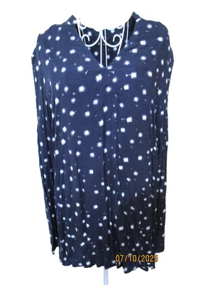 La Redoute women's navy blue white patterned long sleeve tunic top size 12 BNWOT - Image 1 of 4