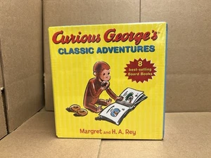 Curious George's Classic Adventures 8 Board Book Box Set Margret & H A Rey NEW - Picture 1 of 6