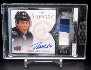 2017-18 Upper Deck Splendor - Patrik Laine #BD-PL - Auto Patch /36 - Picture 1 of 2