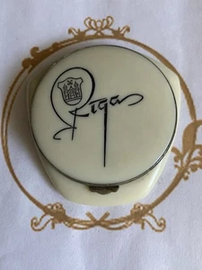 Vintage Original Powder box RIGA Mirror Puff box Powder Compact Sifter - Picture 1 of 15