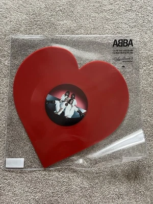 ABBA - Lay All Your Love On Me/I’ve Been Waiting For You Heart Shaped Red Vinyl - Image 1 of 2