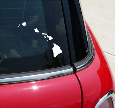 HAWAII HAWAIIAN ISLANDS STATE OUTLINE FUNNY GRAPHIC DECAL STICKER ART DECOR - Image 1 of 3
