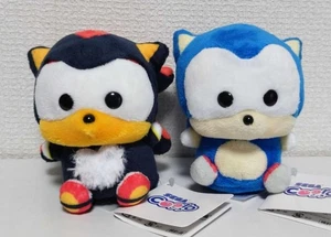 SEGA Cooro Sonic Hedgehog Sonic and Shadow Set de 2 juguetes de peluche tamaño palma - Imagen 1 de 3