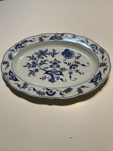 "Plato ovalado azul Danubio cebolla azul 12"" Japón vintage" - Imagen 1 de 10