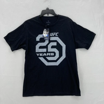 Camisa UFC Para Hombres Grande Negra 25 Años Aniversario Camiseta Mixta Artes Marciales Fanáticos Foto 1 de 4