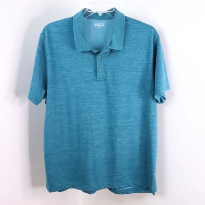 Falls Creek Men's XXL Performance Blue Polo Golf Activewear Wicking Polo Shirt - Image 1 of 4