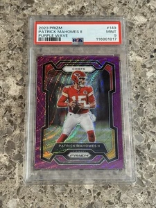 Patrick Mahomes 2023 Panini Prizm Purple Wave Prizm #’d/99 PSA 9 COMO NUEVO - Imagen 1 de 2