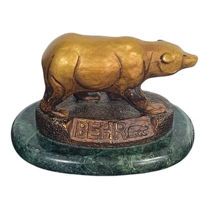Tom Knapp Behr Bronze Statue On Jade(?) Base SIGNED Heavy 6” Long, 4” Tall - Picture 1 of 7