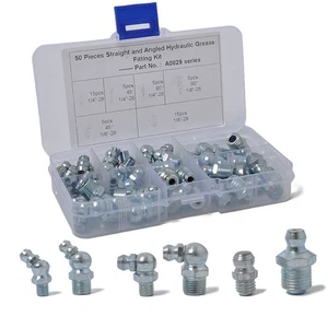 Lubrication Hydraulic Grease Fitting 1/4" 1/8" Fuel Injector Vehicle Nozzle - Picture 1 of 12