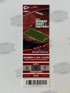 2010 Eric Berry Ryan Matthews NFL Debut Ticket Chargers Chiefs MNF 9/13/10 - Picture 1 of 1