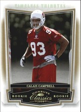 2008 Donruss Classics Timeless Tributes Gold Card #157 Calais Campbell/50