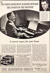 The Hammond Organ Concert Organ for Your Home Vintage Print Ad 1937 - Picture 1 of 1