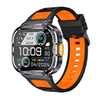 2.0"Military Smart Watch Men (Call Receive/Dial) Rugged Tactical Fitness Tracker - Image 1 of 4