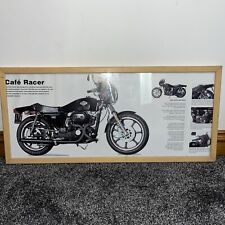 1978 Cafe Racer Vintage Harley-Davidson Picture Frames Wood 73cm X 34cm Rare