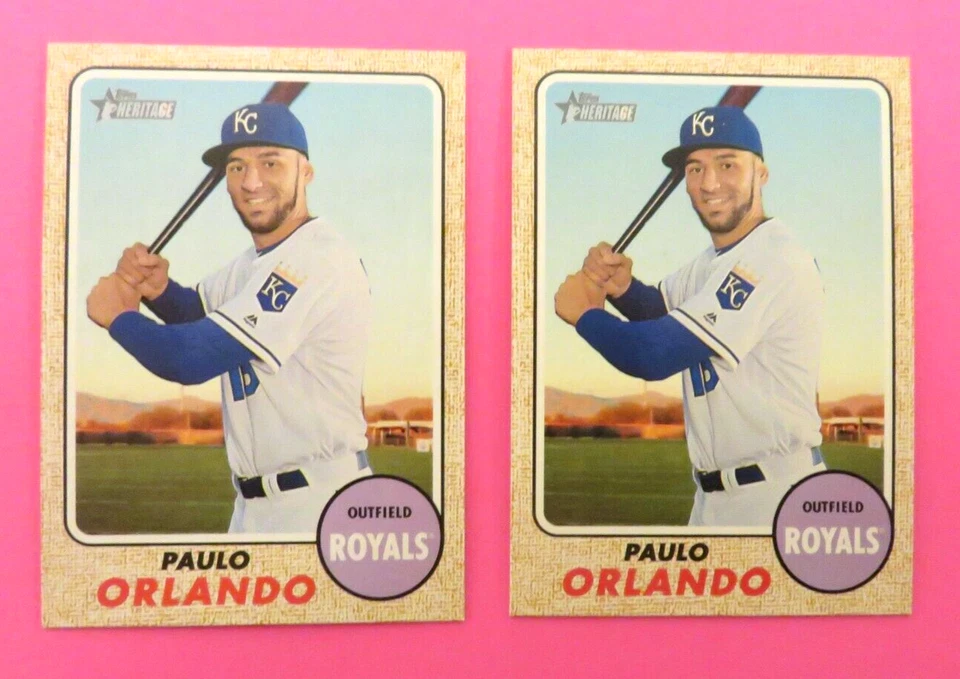 2 - 2017 Topps Heritage, Kansas City Royals - PAULO ORLANDO - Image 1 of 1