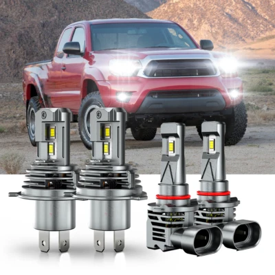Combo LED Headlight H4 9145 For Toyota Tacoma 2005 2006 2007 2008 2009 2010 2011 - Image 1 of 4