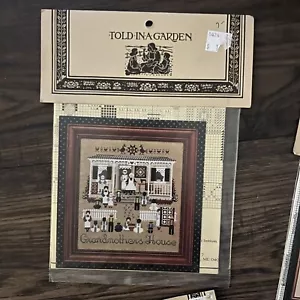 Told in a Garden Grandmothers House TG43 Cross Stitch Pattern Chart NIP - Picture 1 of 2