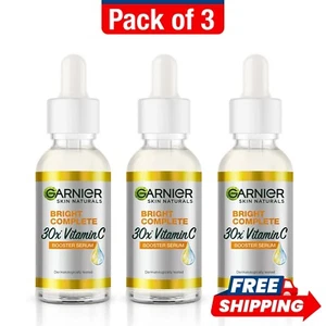 Garnier Bright Complete 30x Vitamin C Booster Serum - Pack of 3 - Picture 1 of 9