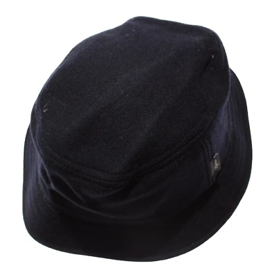 Wigens NWT Bucket Hat Size 59, 7 & 3/8ths in Solid Navy Blue 100% Wool - Image 1 of 4