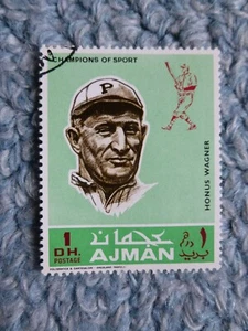 69 Ajman Honus Wagner Briefmarke Sport Erinnerungsstücke, Top Zustand, schön für Coll. - Bild 1 von 4
