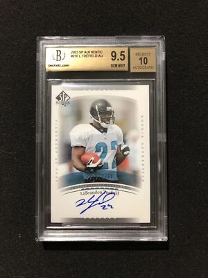 2003 Upper Deck SP Authentic LABRANDON TOEFIELD #230 9.5 💎 RC AUTO 1079/1200 - Image 1 of 2