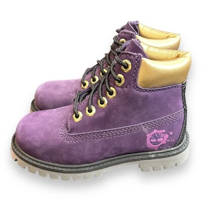 Timberland x NBA LA Lakers PSB Niños 6 Pulgadas Impermeable Púrpura Oscuro Botas Talla 9C Foto 1 de 4