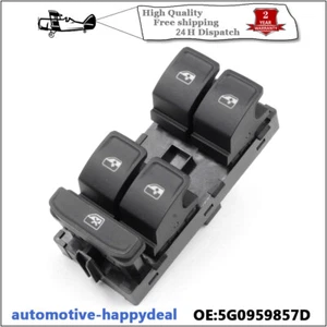 Power Window Switch Button For Seat Ateca Ibiza /ST Leon VW Polo 5G0959857D - Picture 1 of 7