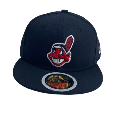 Kids Chief Wahoo Cleveland Indians New Era 59FIFTY fitted cap Navy blue - Image 1 of 4
