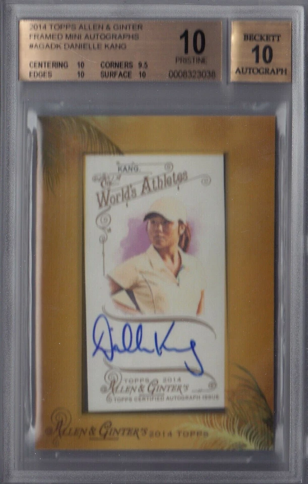 DANIELLE KANG 2014 Topps Allen & Ginter Auto Autograph BGS Pristine 10 LPGA Golf - Image 1 of 1