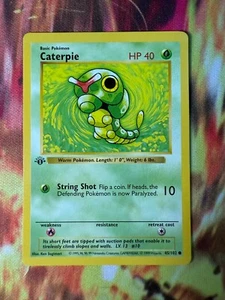 Mint | 1st Edition CATERPIE 45/102 | Base Set Pokemon Cards Shadowless | WOTC - Picture 1 of 3