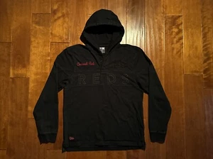 Cincinnati Reds New Era Sweatshirt Adult Small Black Hooded Pullover Embroidered - Picture 1 of 19