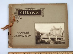 Vintage Ottawa Canada's Beauty Spot Photo Booklet Vandyck Photogravures c. 1915 - Foto 1 di 8