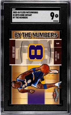 2003-2004 Fleer Patchworks #13BTN Kobe Bryant By The Nymbers SGC 9 MT - Image 1 of 2