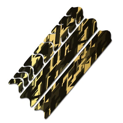 8 Teiliges Set Fahrrad Kettenstrebe Folie Schutzfolie MTB - Future Gold Metallic