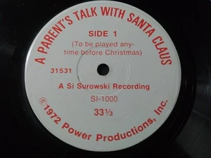 Si Surowski – A Parent's Talk With Santa Claus VG- Compact 33 Record 1972 XMAS - Picture 1 of 2