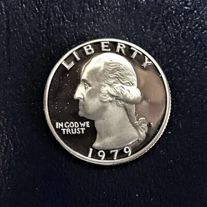 Cuarto de dólar Washington 1979 S Proof de juego de prueba original como nuevo - Imagen 1 de 2