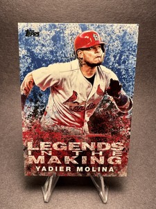 2018 Topps Legends In The Making Blue Parallel #LTM-YM Yadier Molina - Cardinals