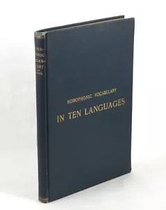 Homophonic Vocabulary in Ten Languages complied by Charles B. Waite ©1904 SIGNED - Picture 1 of 8