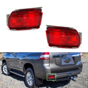 Red Fog Light Rear Bumpe Lamp Pair For Toyota Land Cruiser Prado FJ150 2010-2015 - Picture 1 of 9
