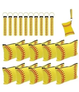 Kit de bolsa de cosméticos de softbol 10 piezas bolsas portátiles de maquillaje de softbol nuevas E1 - Imagen 1 de 3
