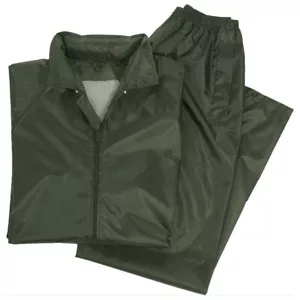 Waterproof RainSuit Overal Set Jacket Trousers Fishing Army Military Overalls L - Picture 1 of 6